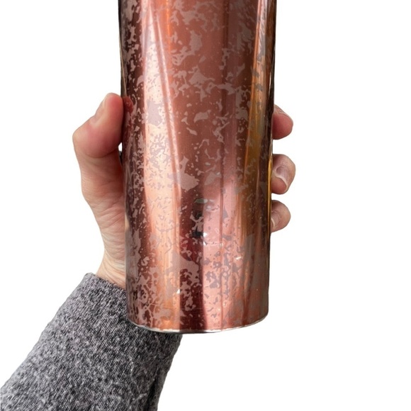 Starbucks Holiday 2019 Rose Gold Crackled Stainless Steel Cold Cup - Picture 6 of 6